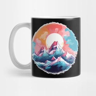 Mountain range illustration Mug